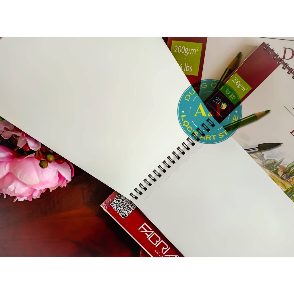 Sổ vẽ Fabriano 200gsm A3, A4, A5 lò xo