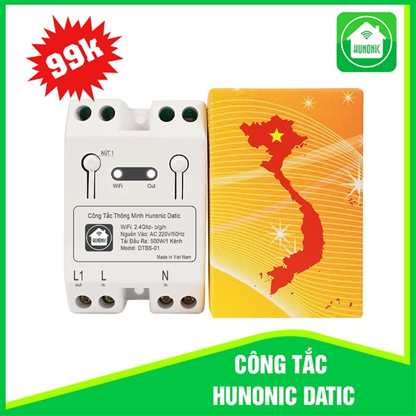 Công Tắc Thông Minh Wifi Hunonic Datic