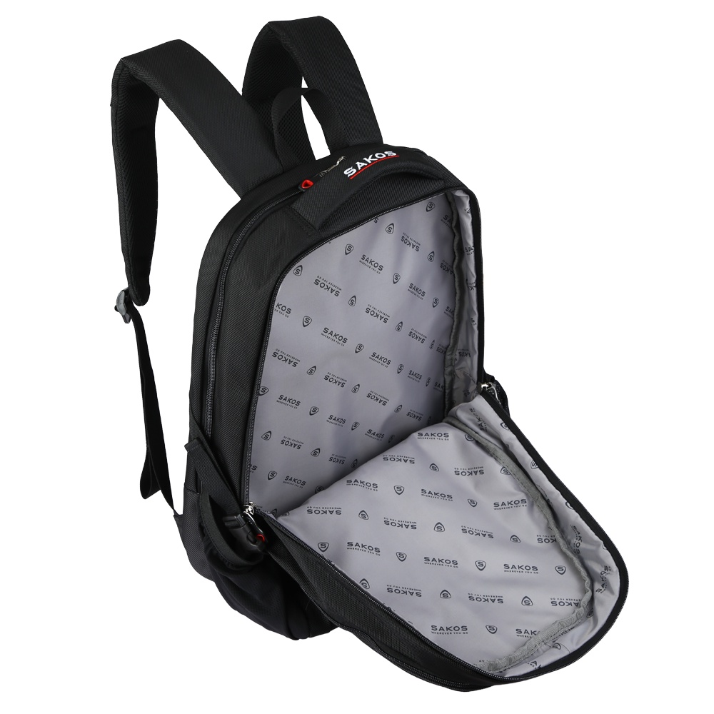 Balo du lịch SAKOS ARMORE 15.6 inch cứng cáp, ngăn laptop riêng, gọn mà tiện