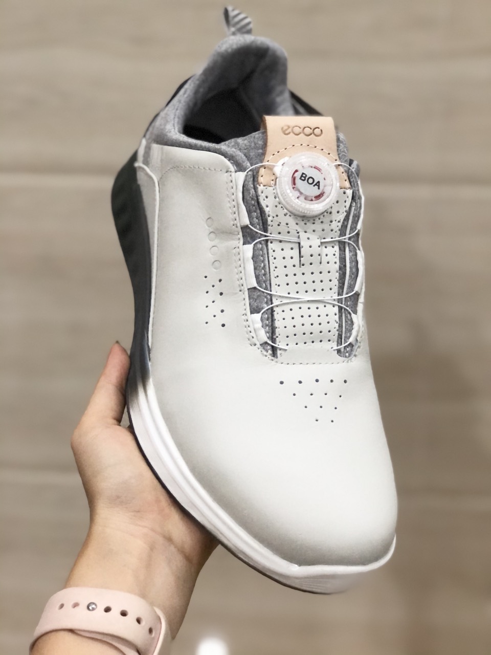 Giày Golf nam ECC cao cấp, Giầy golf chống thấm có nút vặn