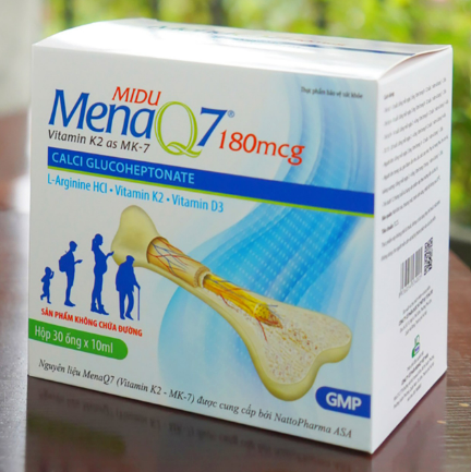 Midu Mena Q7 180mcg - hỗ trợ tăng cường hấp thu calci vào xương