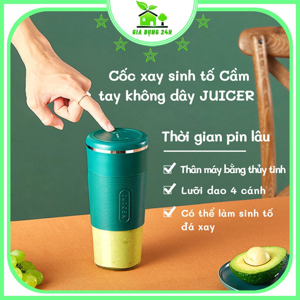 Cốc Xay Sinh Tố Cầm Tay Mini Juicer