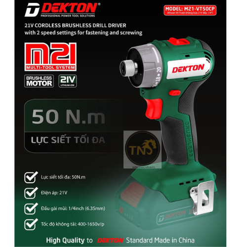 Máy bắn vít trượt mini dekton pin 14v d16-cv45bl 45nm