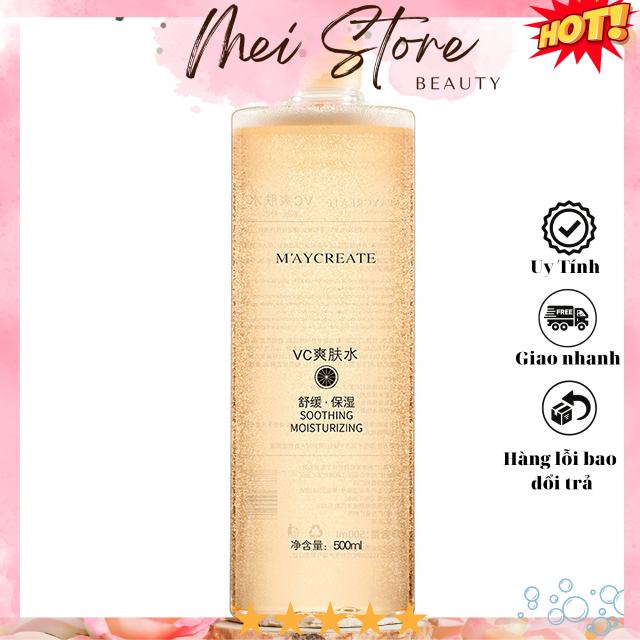 [GIẢM 5% ĐƠN 129K][HCM]Nước hoa hồng Maycreate VC Smoothing Moisturising Toner 500ml