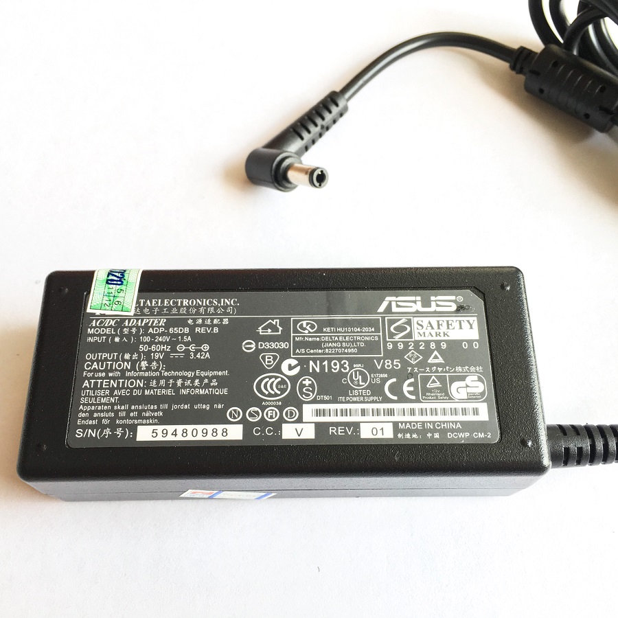Adapter sạc laptop asus 19v 3.42a đầu tròn lớn 5.5mm