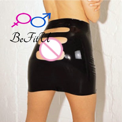 Latex DRESS mini bên váy liền mạch kilt Cosplay váy ngắn tôn sùng lỗ khe