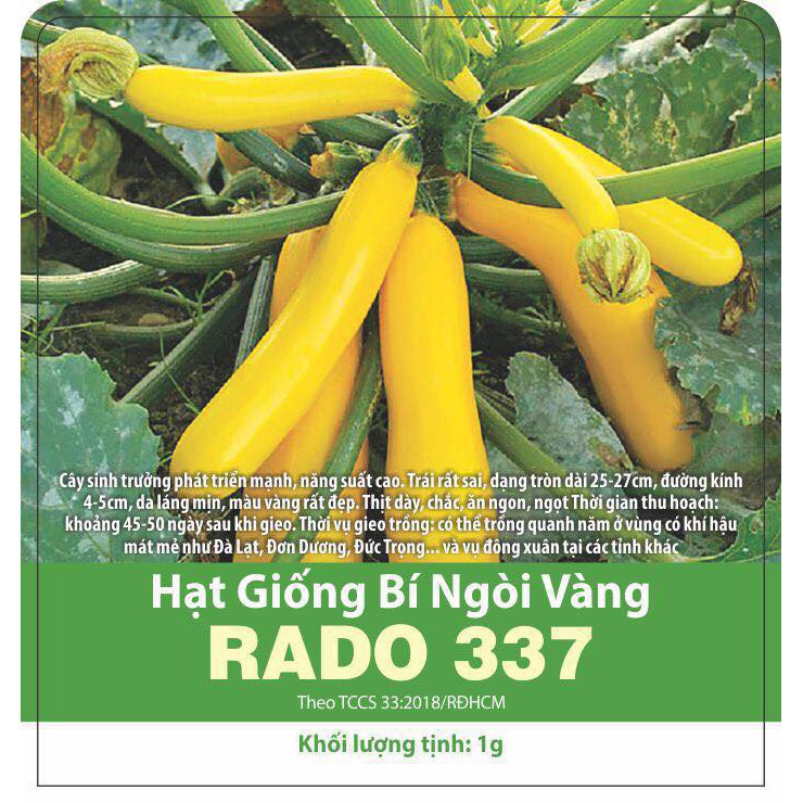 Hạt Giống Bí Ngòi Vàng 1Gram