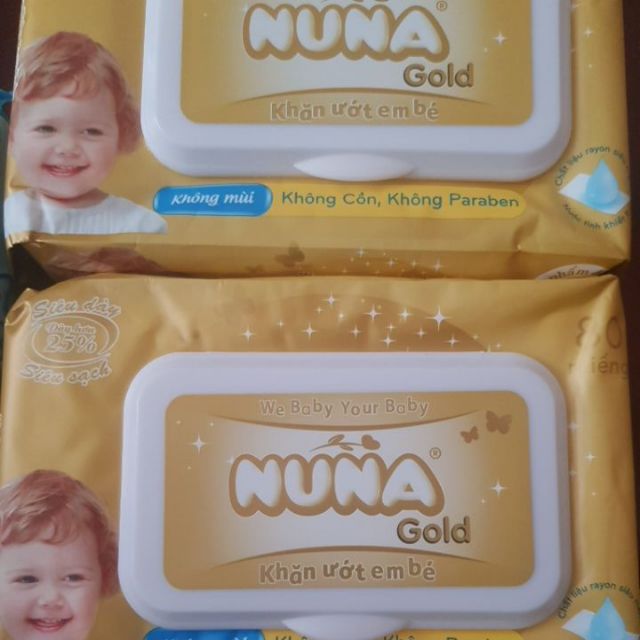 Khăn ướt Nuna không mùi 100 miếng