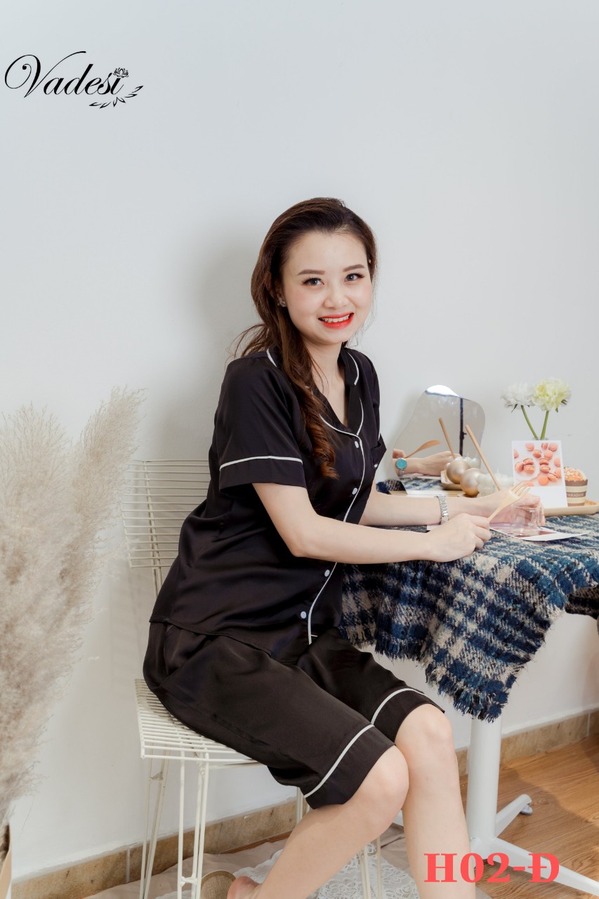 Pijama bộ đồ ngủ nữ mặc nhà đẹp mùa hè lụa cao cấp lửng tay ngắn thoáng mát mềm mịn thấm hút
