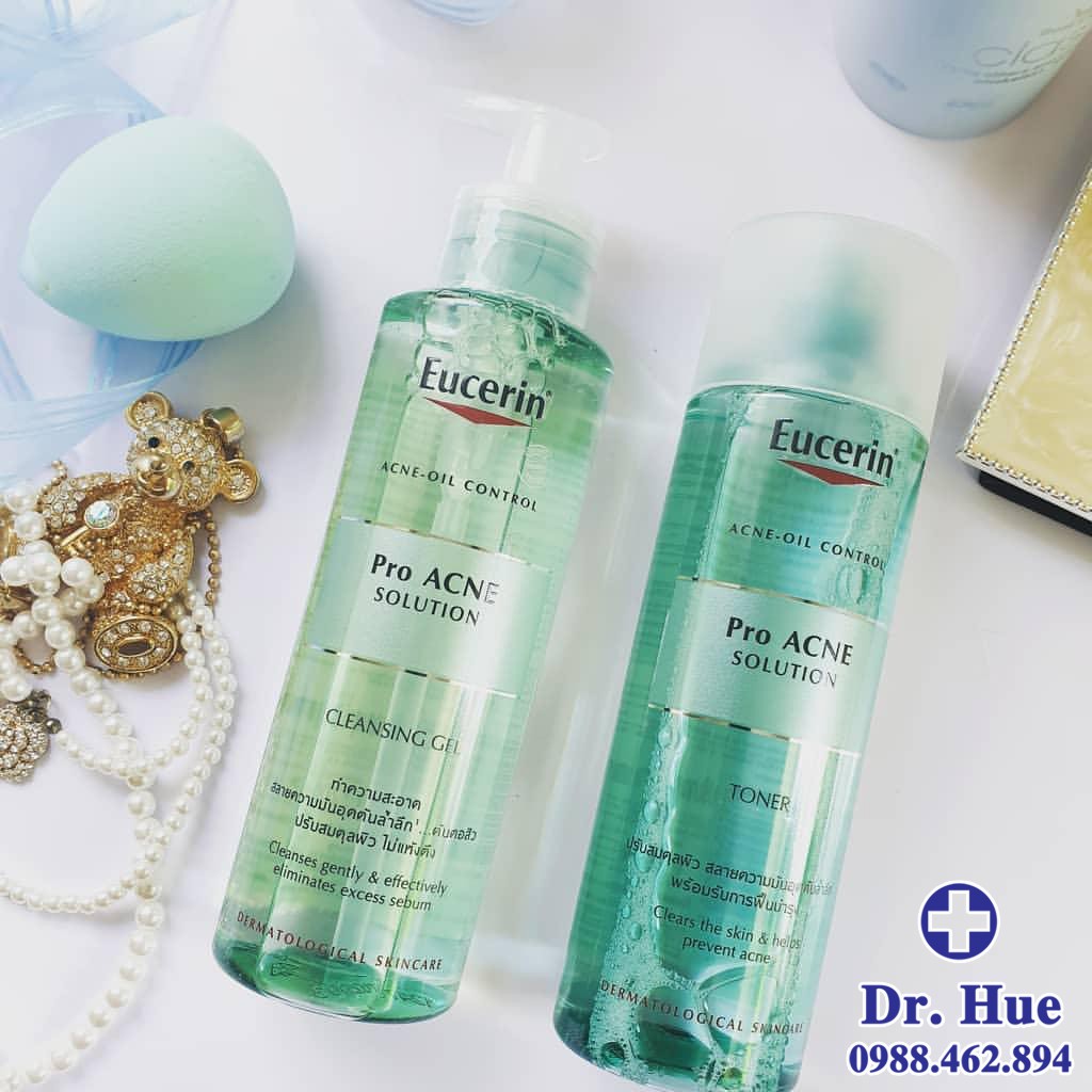 Sữa Rửa Mặt Eucerin Cho Da Dầu Mụn - Eucerin Pro ACNE Solution Cleansing 200ml