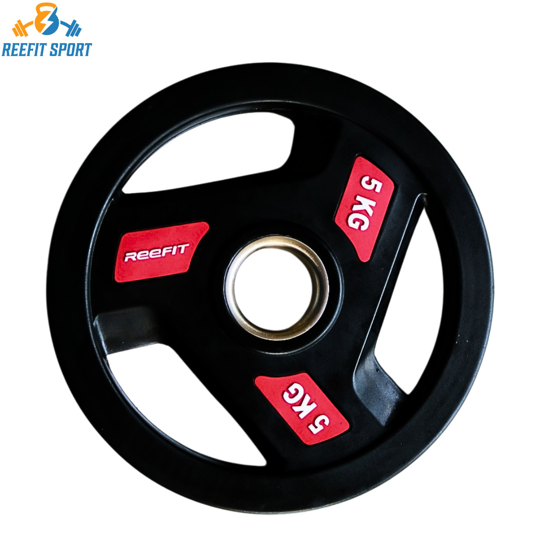 Tạ miếng tạ bánh cao su 3 lỗ reefit 5kg phi 50