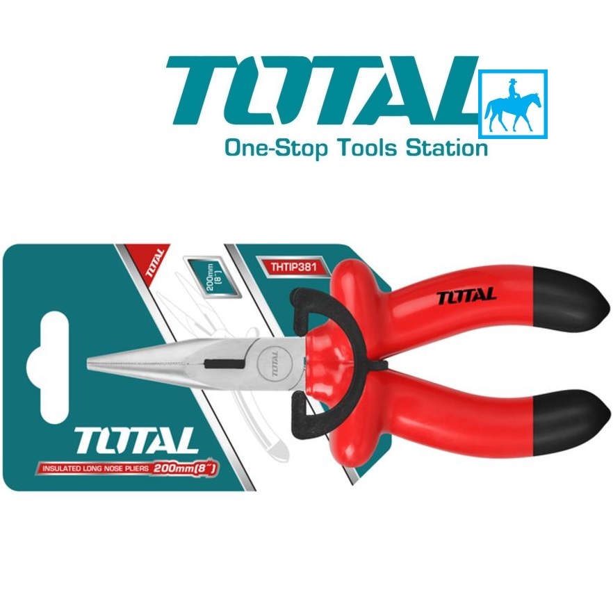 Kìm Điện Mỏ Dài Cách Điện 8inch 200mm TOTAL THTIP381
