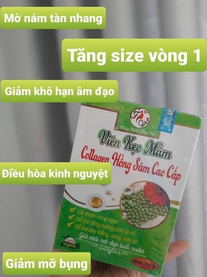 Viên kẹo mầm hồng sâm Collagen