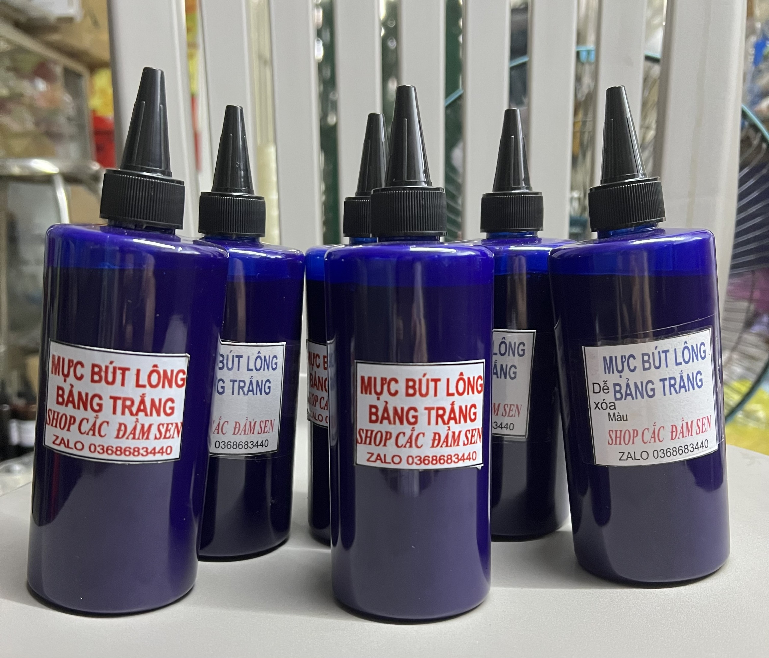 [HCM]Set 6 chai mực lông bảng trắng( bida) hàng nhập chai to dày có vòi nhỏ giọt tiện dụng