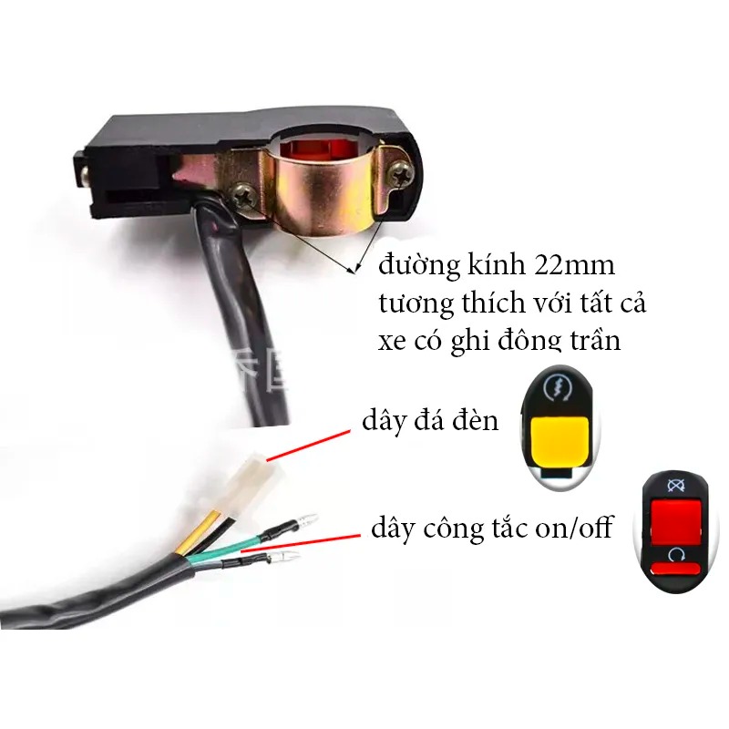 Công tắc đèn trợ sáng, Đá đèn pha NK047