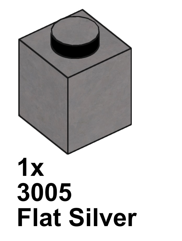 Combo 5 phụ kiện lego moc 3005 ( xám đen )