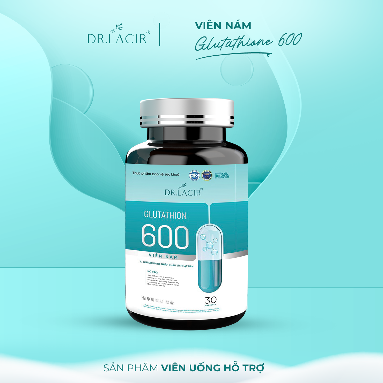 vien uong glutathione Viên Uống Trắng Da Glutathione Plus+ 1000mg main image 1