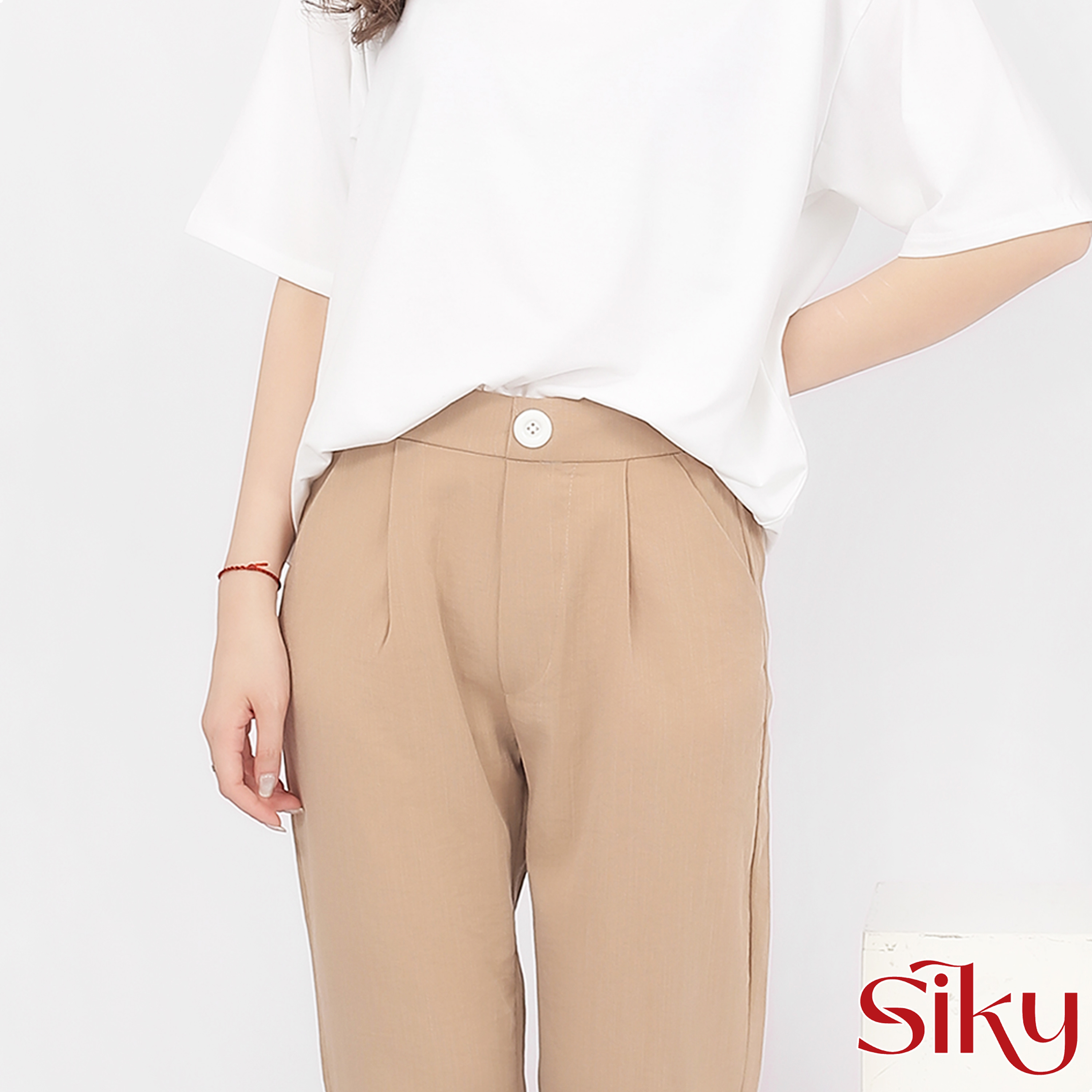 Quần baggy đũi cúc lưng thun SIKY - QD02