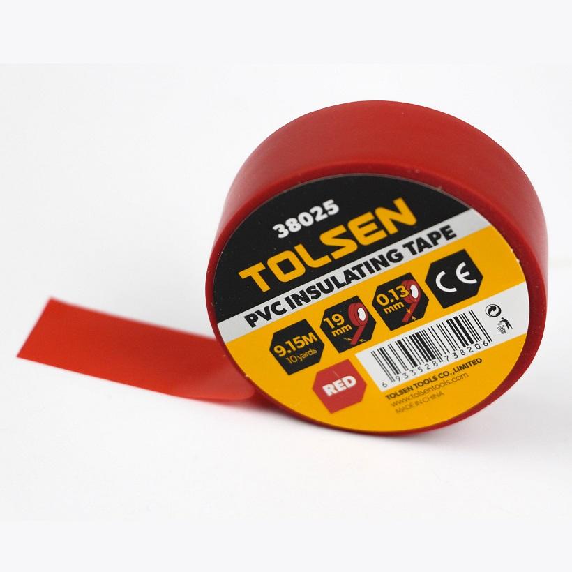 BĂNG KEO ĐIỆN TOLSEN 38025- 19mm( red)