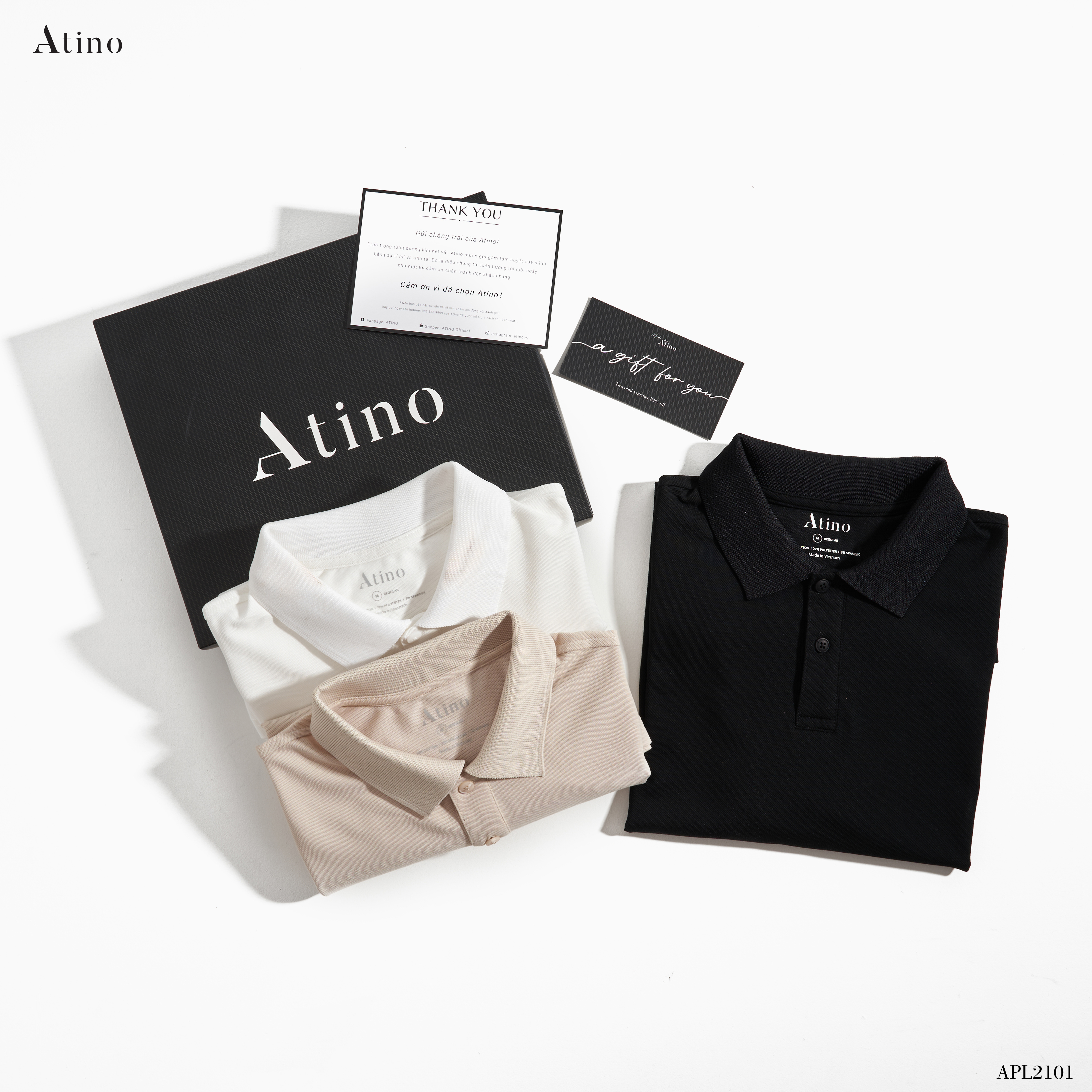 Áo Polo Nam PAREL ATINO phối viền trẻ trung vải cá sấu Cotton cao cấp