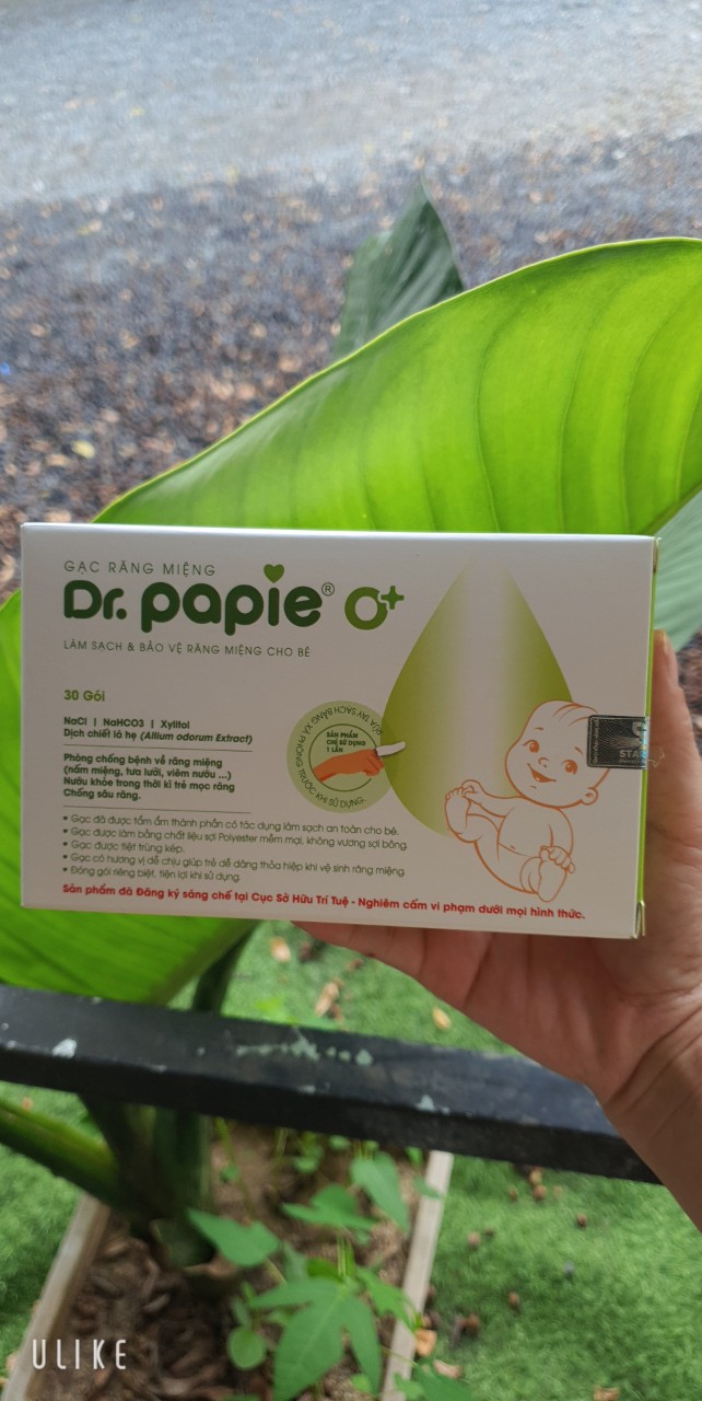 Gạc Rơ Lưỡi Dr Papie Vệ Sinh Răng Miệng Cho Bé