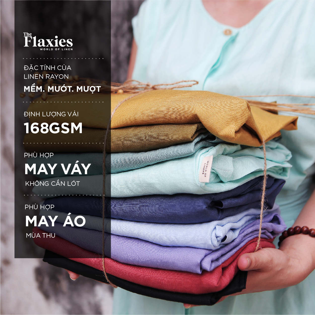 RED - PINK TONES] - LINEN RAYON FABRIC