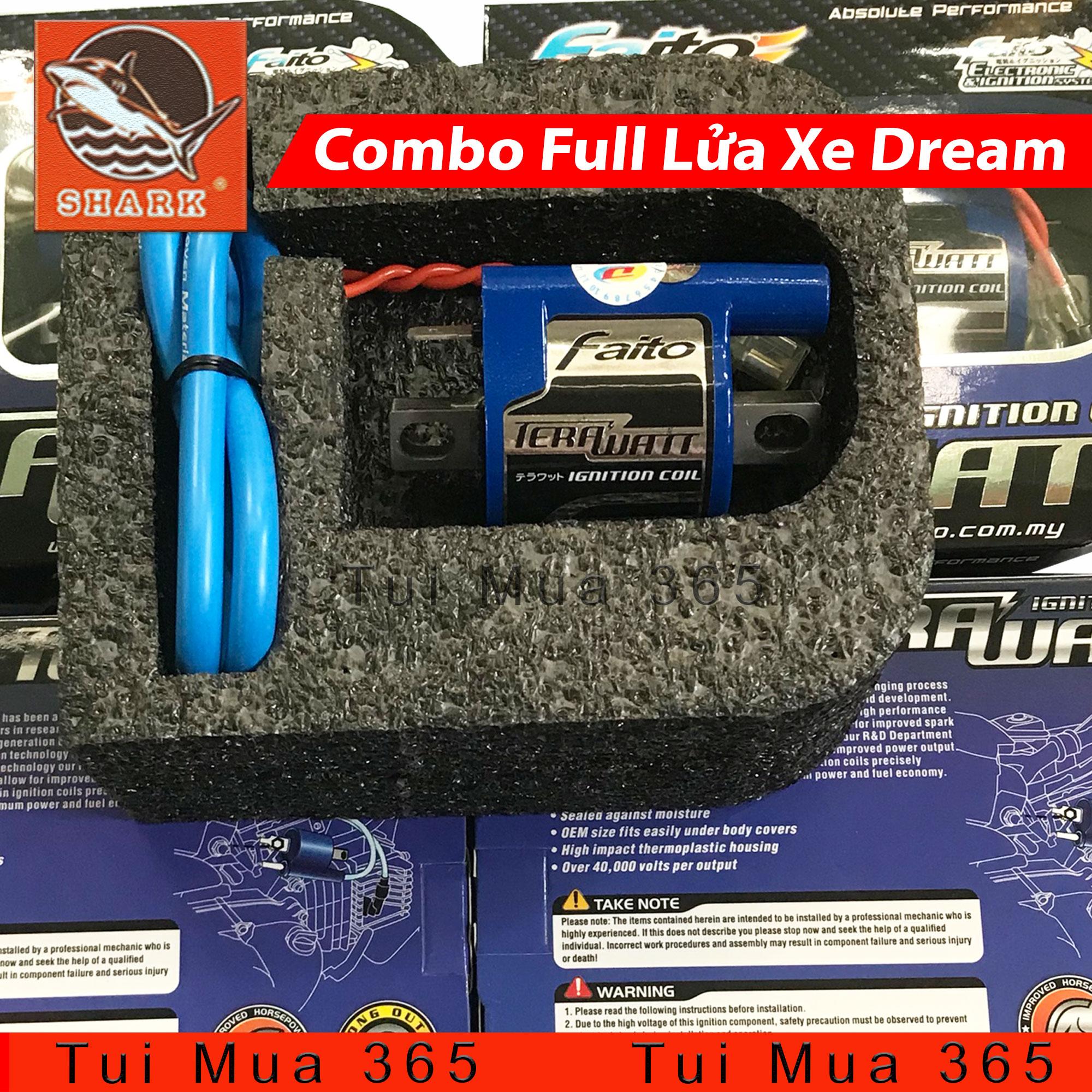 [HCM]Combo IC Shark và Mobin Sườn Faito Bugi Denso Độ Lửa Mạnh Dream Wave 100cc