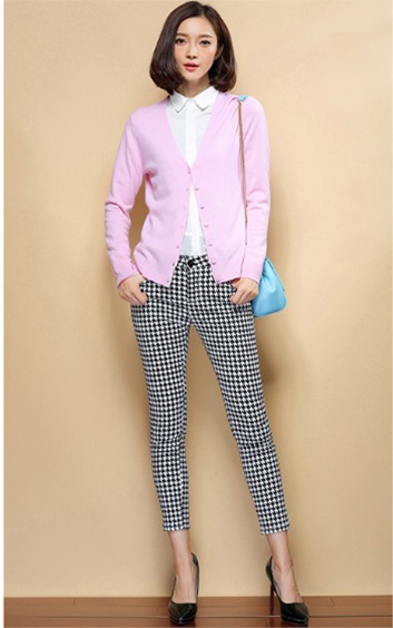 Áo khoác len cardigan 9 nút dài tay cổ tim