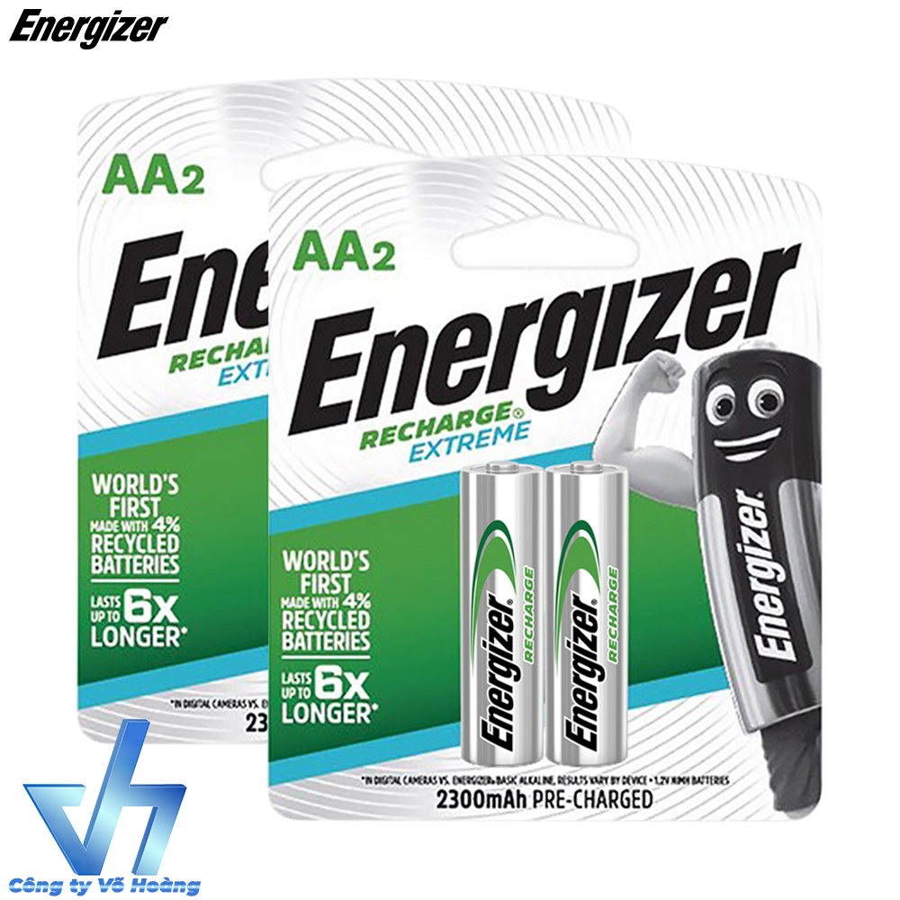 Bộ 4 pin sạc AA Energizer Recharge Extreme 2300mAh