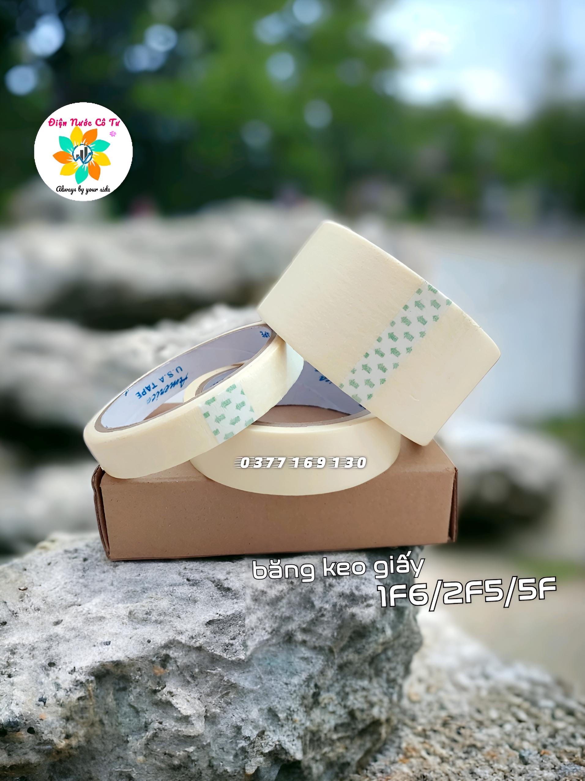 Băng keo giấy 12mm/24mm/48mm - băng keo ghi chú ghi chữ