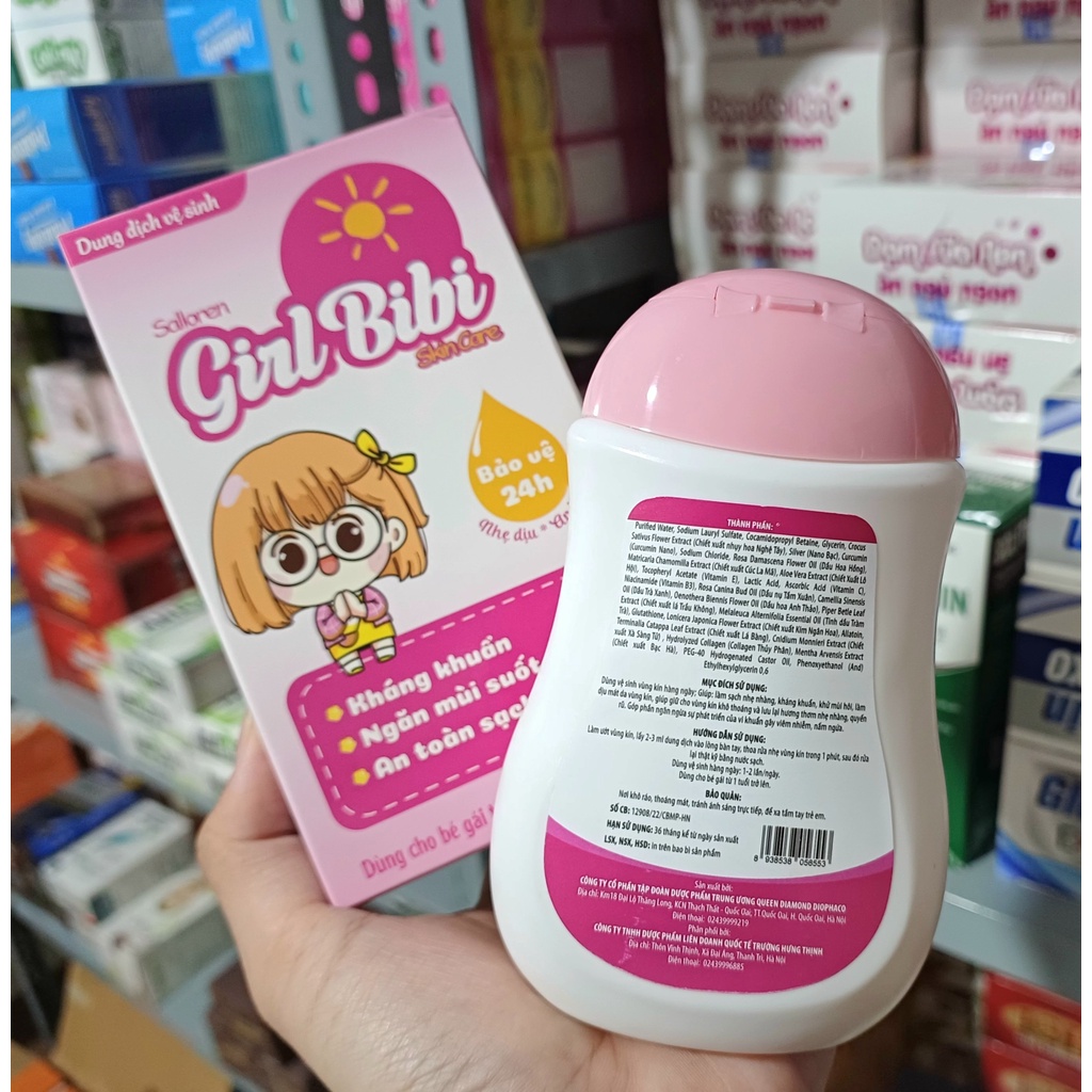 Girl bibi - dung dịch vệ sinh dành cho bé gái từ 1 trở lên