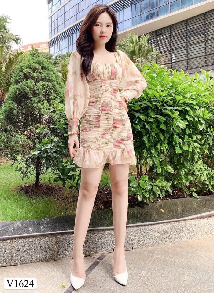 [25-27.4 Hoàn tiền 15%] ĐẦM NỮ THIẾT KẾ NHÚN EO TAY BỒNG XINH XINH-JUNA STORE 24H-HNS0301