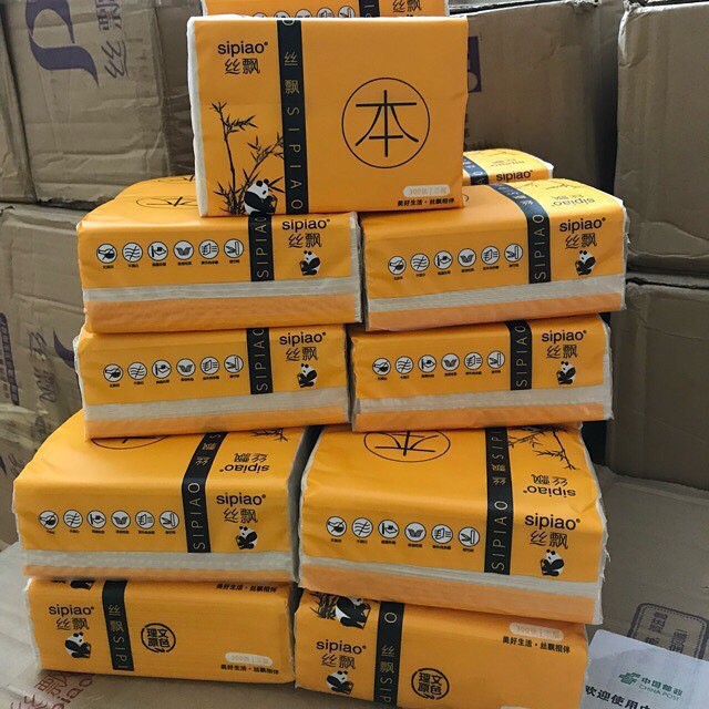 Thùng 30 Gói Giấy Ăn Gấu Trúc Sipiao