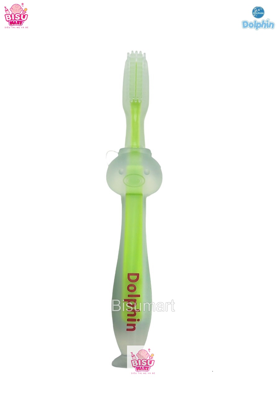 Bàn chải tập đánh răng silicone Dolphin cho bé