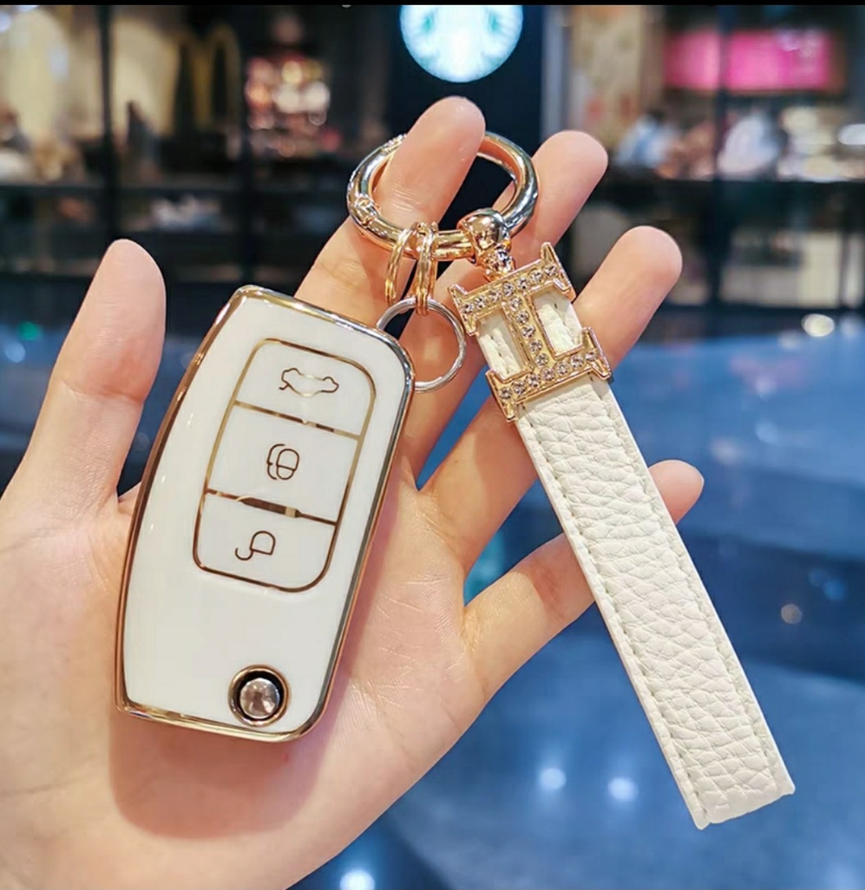 Móc Chìa Khoá Chữ H đính đá