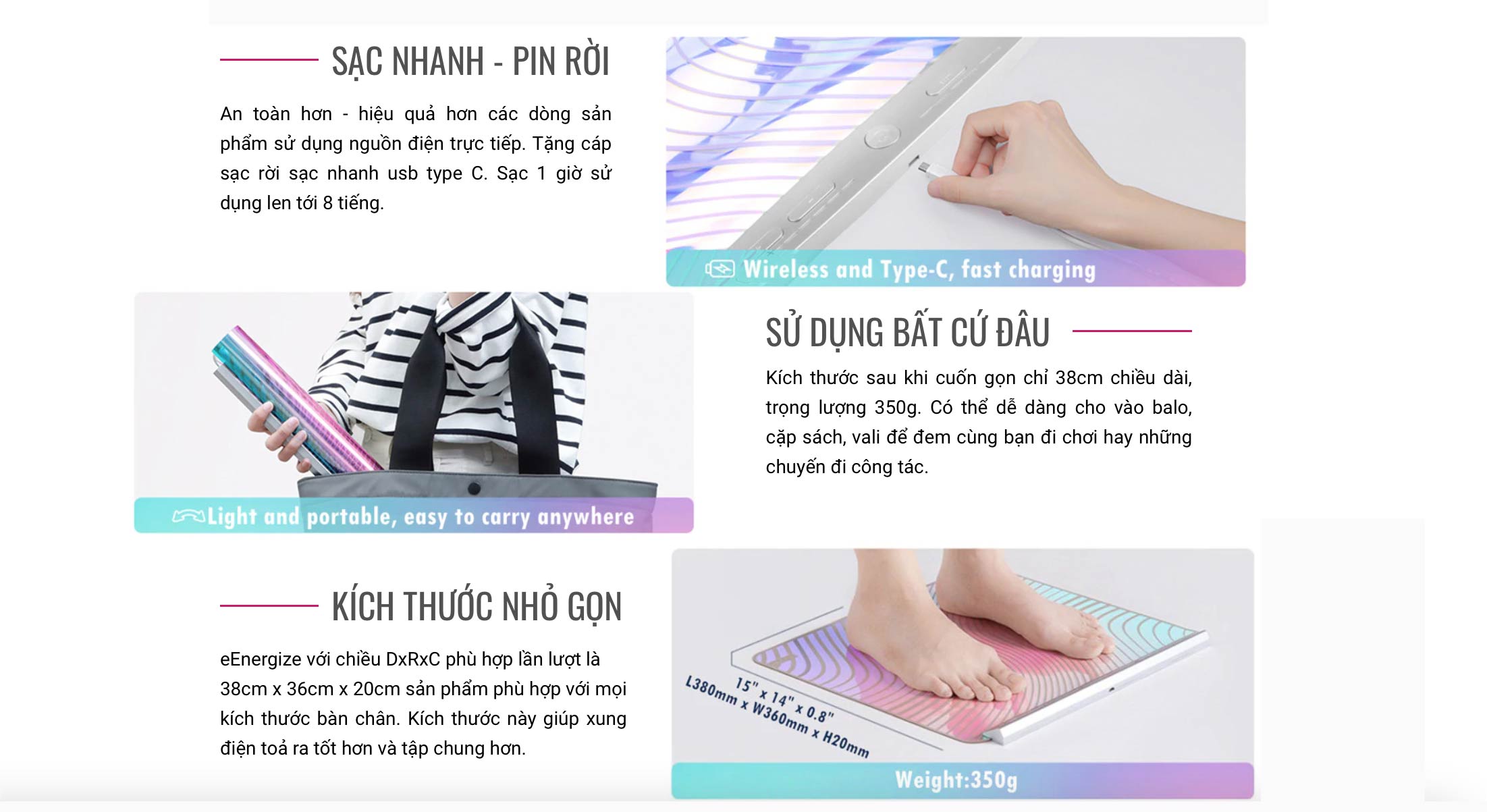 Máy massage xung điện OKIA eEnergize