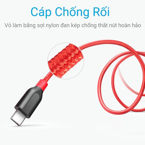 Cáp Anker PowerLine+ USB 3.0 ra USB-C - Dài 0.9m - A8168