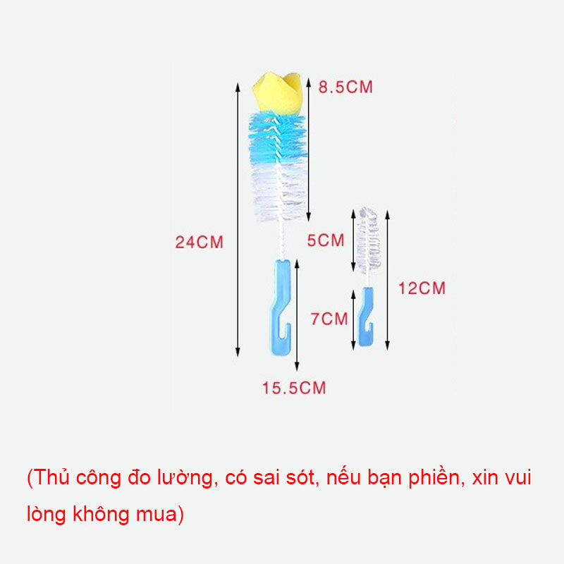 Bộ chổi cọ bình sữa và núm ti 2 chi tiết