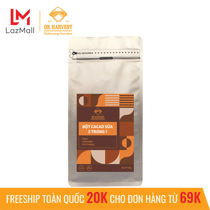 Bột Cacao Sữa 3 trong 1 DK Harvest - 100g