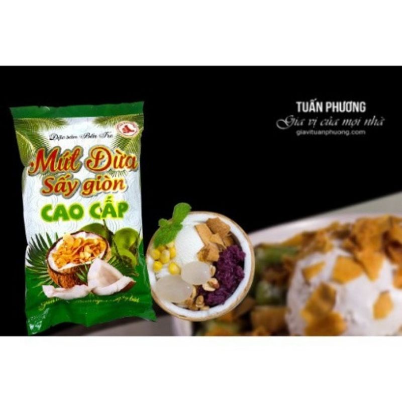 200g MỨT Dừa sấy giòn có đường thơm ngon (Tuấn Phương)