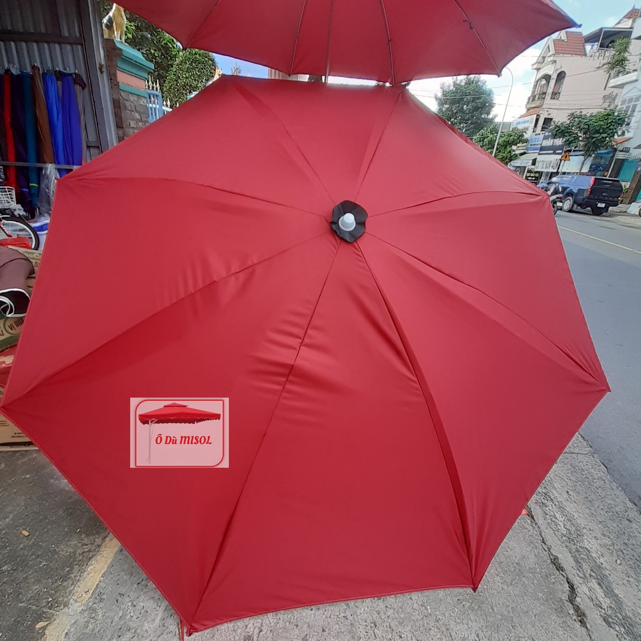 Dù chính tâm 3m màu đỏ không kèm theo đế