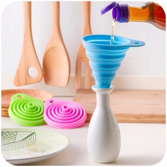 Combo 2 Phễu gấp gọn silicon tiện dụng đa năng