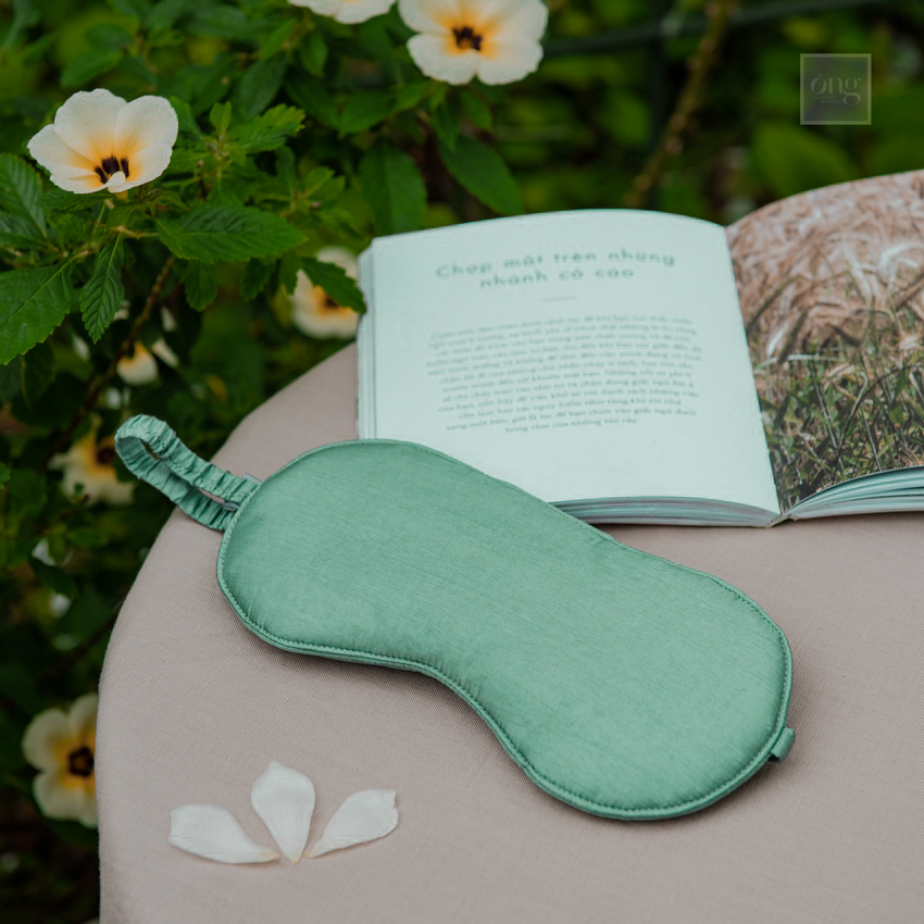 SET Bịt mắt buộc tóc lụa tơ tằm của Óng Silk