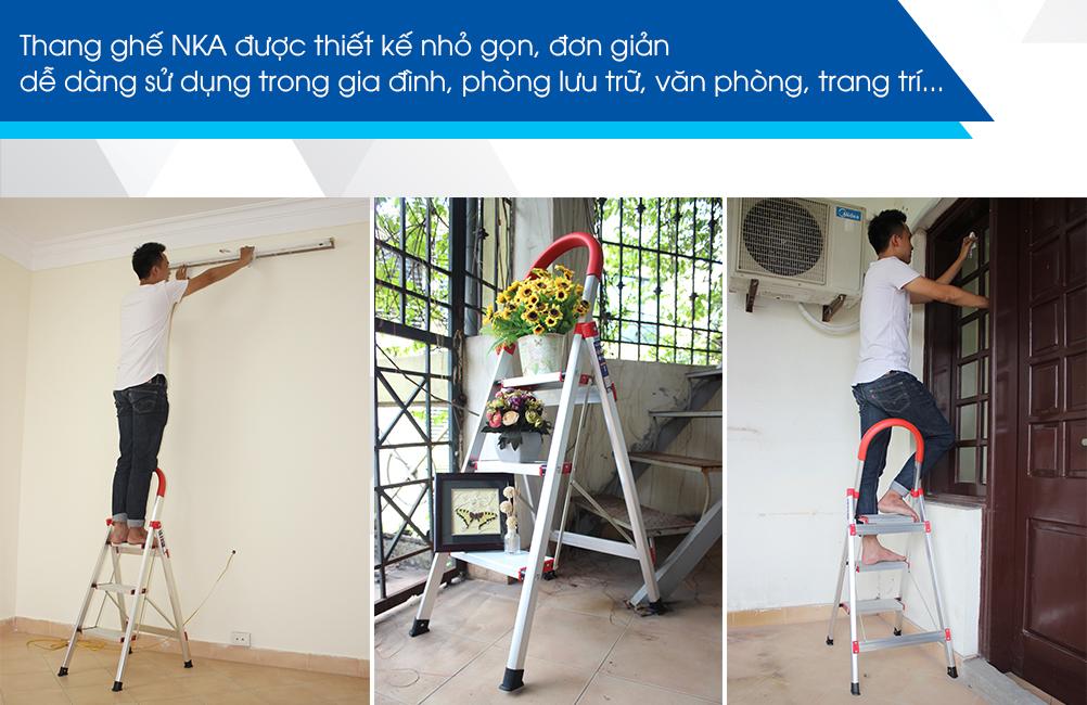 Thang ghế Nikawa NKA-04 (Bạc)