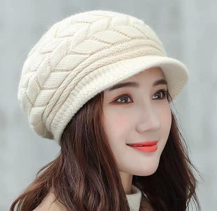 [HCM]Nón len nữ - mũ len nữ Knitted