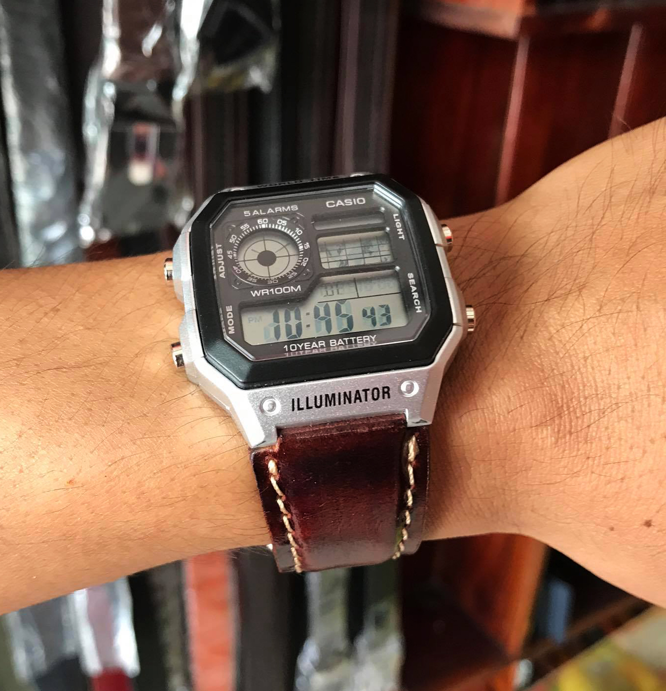 [HCM]DÂY DA ĐỒNG HỒ DA BÒ CASIO AE1200WHD