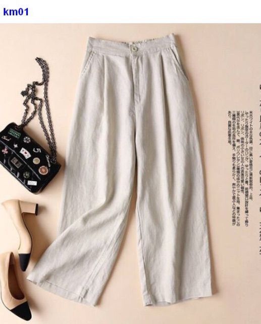 Quần culottest đũi xước hàn