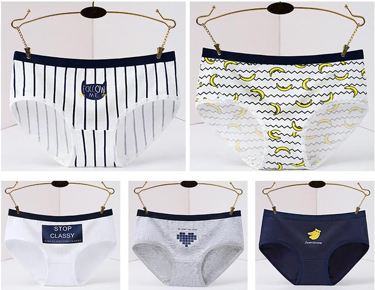 SET 5 QUẦN LÓT COTTON CAO CẤP (SET CHUỐI VÀNG)