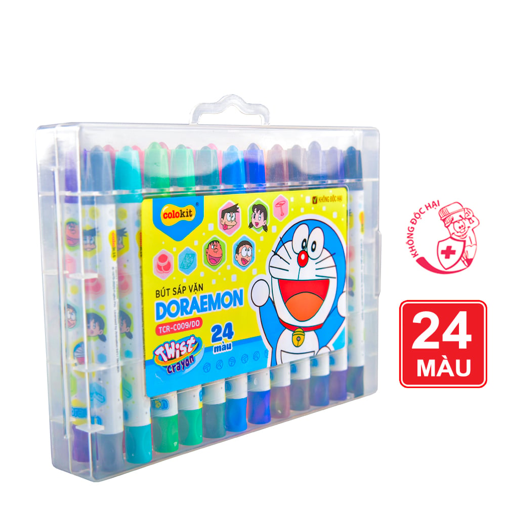 Bút sáp vặn 24 màu thiên long colokit tcr-c009/do