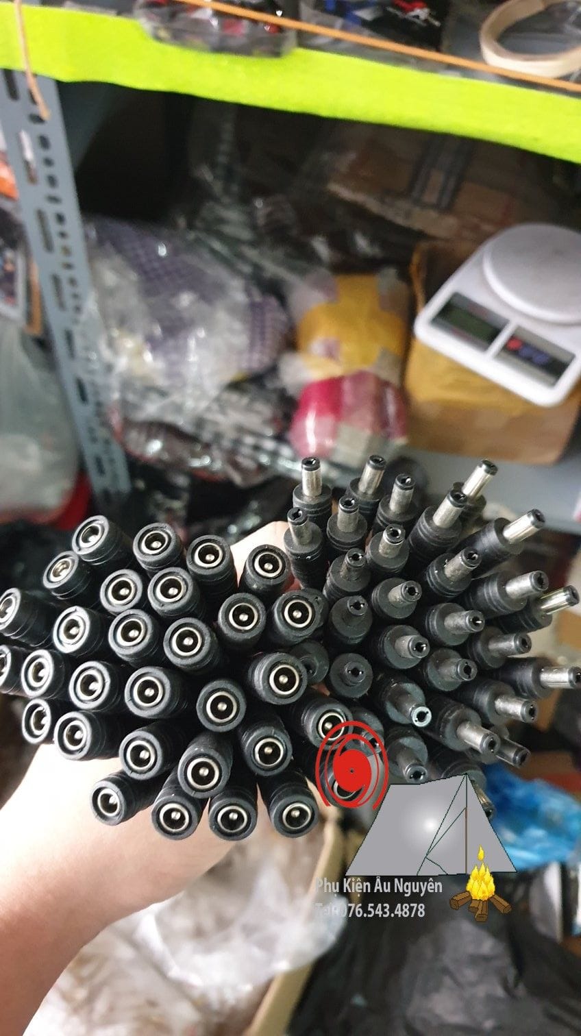 Dây nguồn DC 5.5x2.1mm - Cặp dây jack đực và cái - Đen